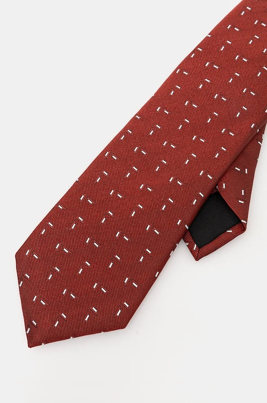 Kravata BOSS 50524441 burgundské AW24