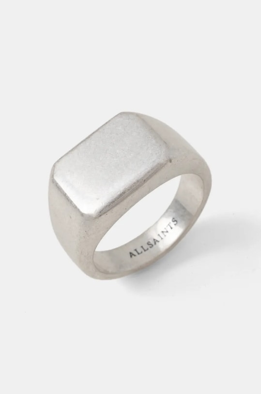 AllSaints sygnet 489716SLV041 srebrny AW24