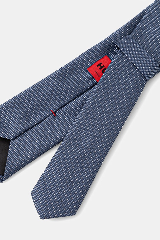 HUGO krawat z dodatkiem jedwabiu 50520645 niebieski SS26