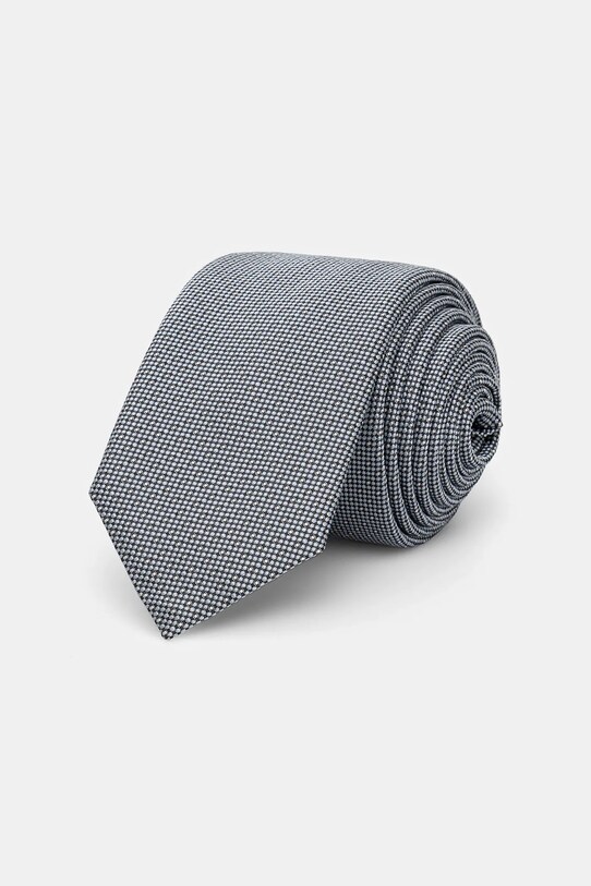 Краватка з додаванням шовку HUGO сірий 50520645
