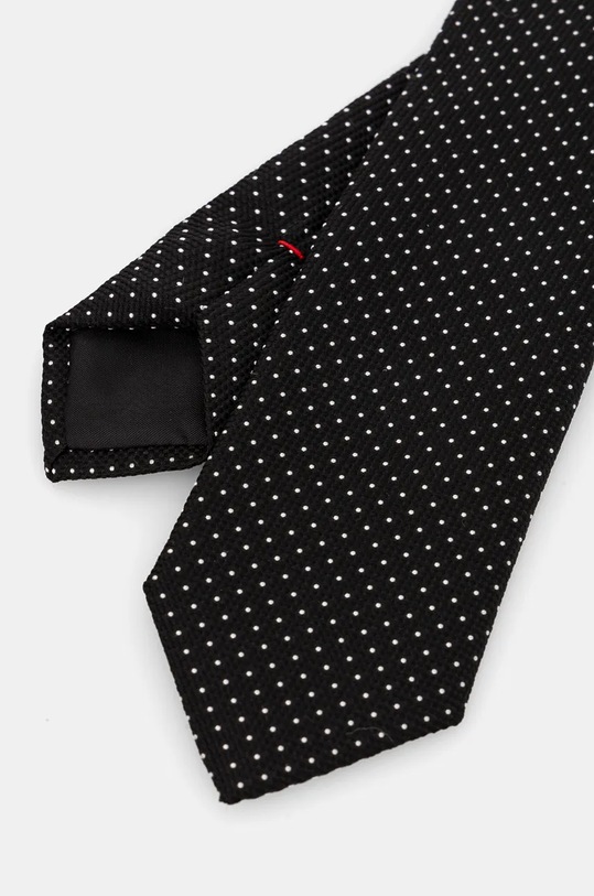 Kravata s hedvábím HUGO 50520645 černá SS26