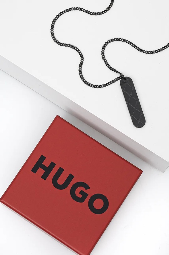 HUGO naszyjnik 50528518 czarny AW24