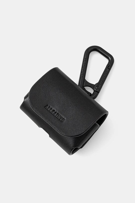 Кожаный футляр для airpod AllSaints AIRPOD CASE Planet friendly чёрный M079XB