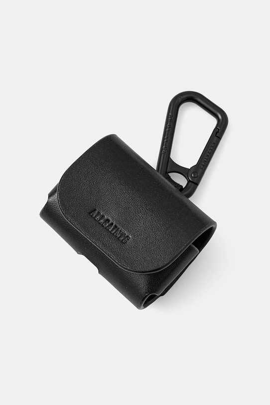 Kožni etui na airpod AllSaints AIRPOD CASE bez uzorka crna M079XB
