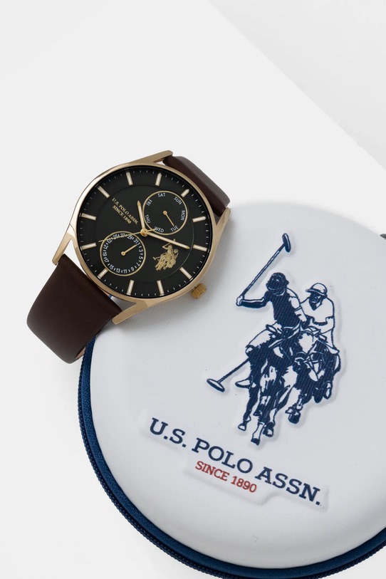 Аксессуары Часы U.S. Polo Assn. HENRY USP4904GR коричневый