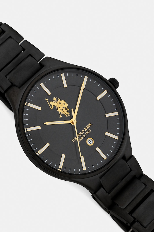 Hodinky U.S. Polo Assn. JORDAN USP7185YG čierna AW24