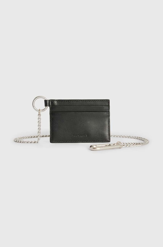 Kožni etui za kartice AllSaints MAKOTO CHAIN CARD HO etui za kartice crna M169XB