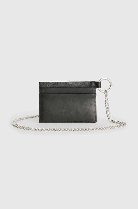 Кожаный чехол на карты AllSaints MAKOTO CHAIN CARD HO M169XB чёрный AW24