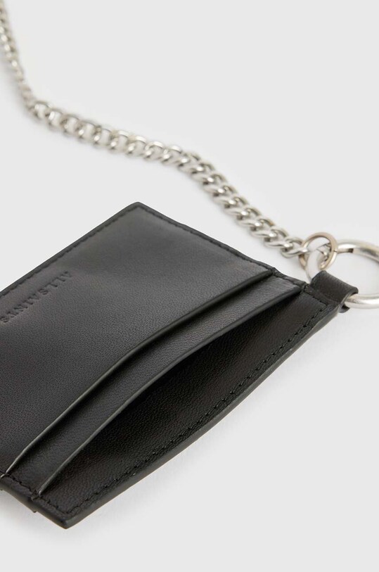 Кожаный чехол на карты AllSaints MAKOTO CHAIN CARD HO M169XB чёрный