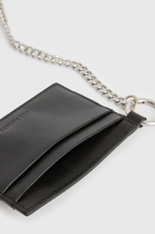 Kožni etui za kartice AllSaints MAKOTO CHAIN CARD HO M169XB crna