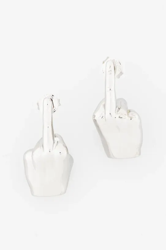 Y/Project kolczyki MINI FUCK YOU EARRINGS Gift Box srebrny 640EA014