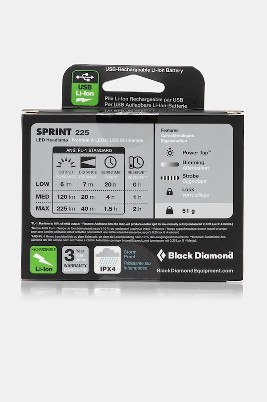 Φακός προβολέα Black Diamond Sprint 225 BD620653 κόκκινο AW24