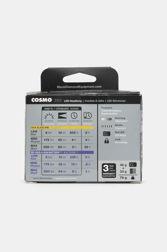 Black Diamond latarka czołówka Cosmo 350 szary BD620673