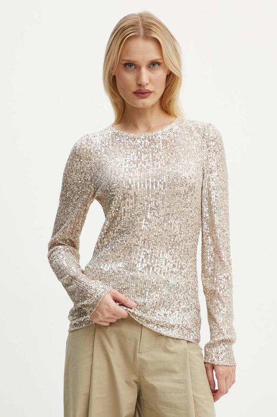 Bruuns Bazaar longsleeve IlexBBRound neck pozostałe złoty BBW4156