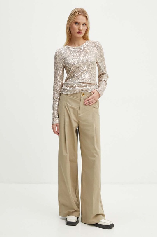 Bruuns Bazaar longsleeve IlexBBRound neck BBW4156 złoty AW24