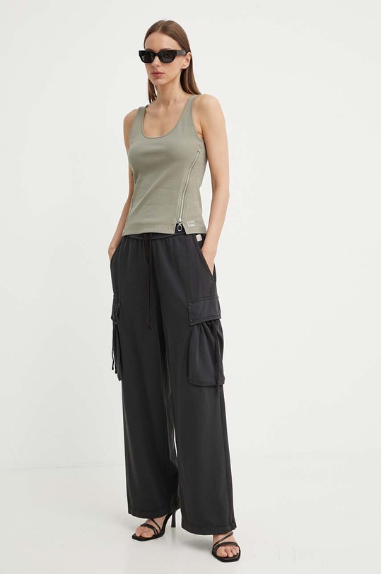 G-Star top din bumbac D24647.D275 verde AW24