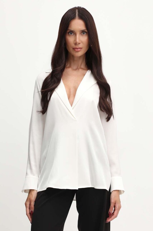 Hedvábná halenka BOSS béžová 50518434