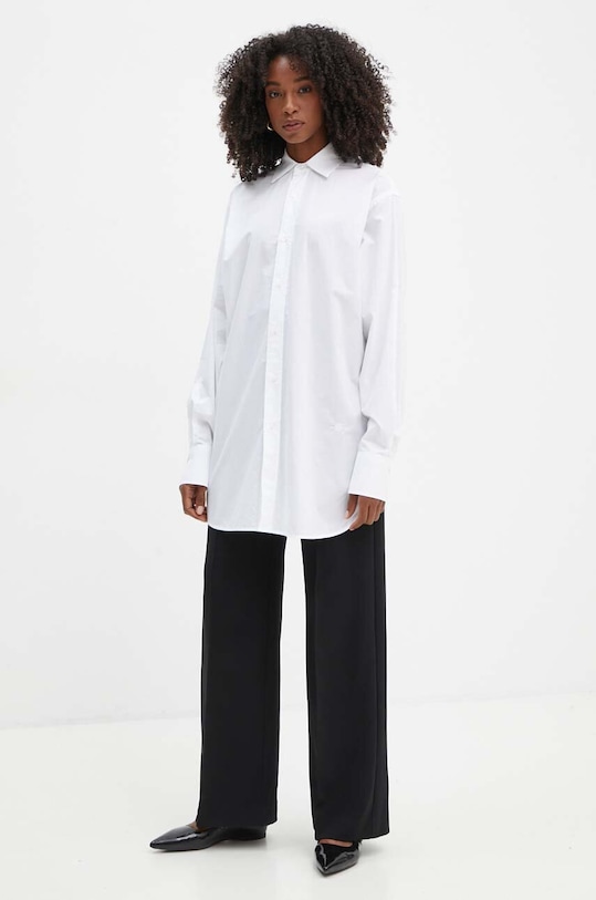 BOSS koszula bawełniana bawełna biały 50521545