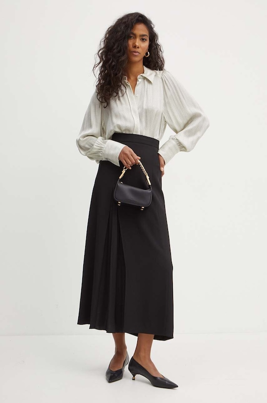 BOSS koszula z domieszką jedwabiu 50521705 beżowy AW24