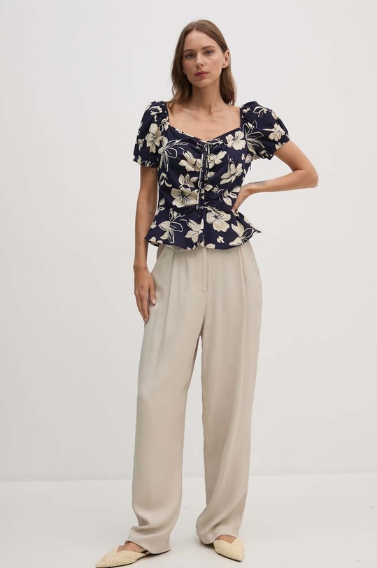Βαμβακερή μπλούζα Polo Ralph Lauren 211935137 σκούρο μπλε AW24