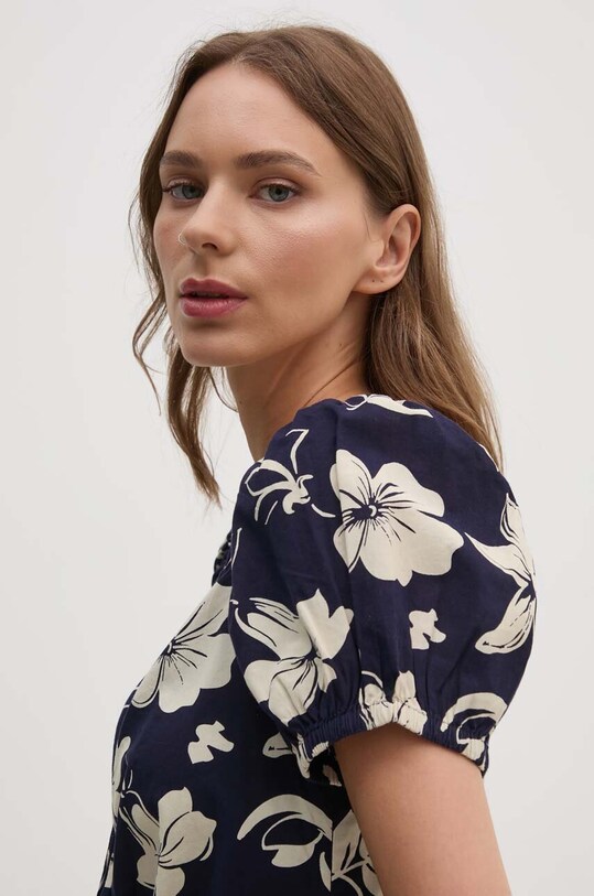 Бавовняна блузка Polo Ralph Lauren темно-синій 211935137