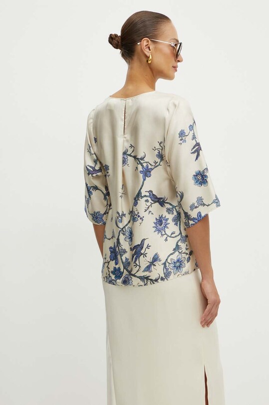 Odzież Weekend Max Mara bluzka jedwabna 2425116011600 niebieski