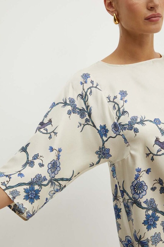 Weekend Max Mara bluzka jedwabna niebieski 2425116011600