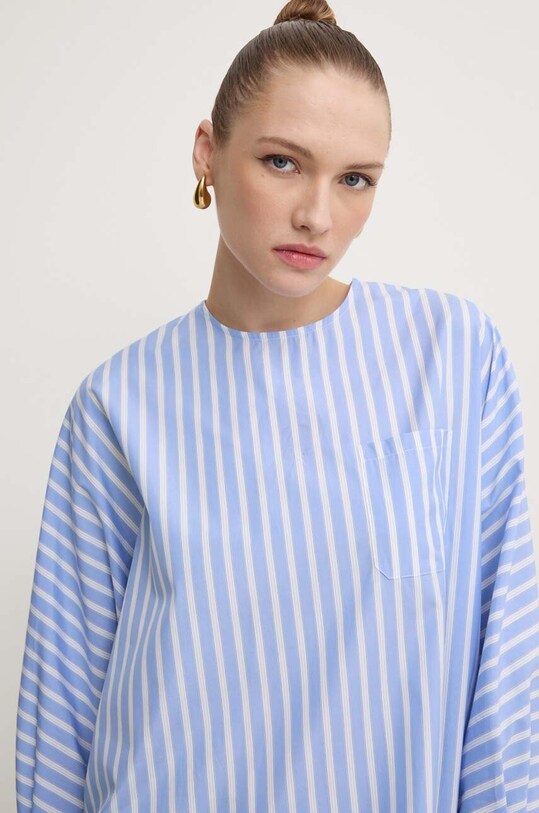 Weekend Max Mara bluza din bumbac albastru 2425116101600