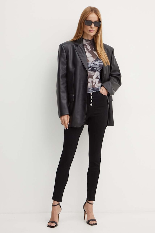 Guess longsleeve ADRIANA MESH W4YP04.KBBF2 szary AW24