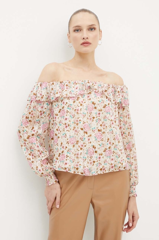 Блузка Guess LUCY візерунок бежевий W4YH63.WGBL2