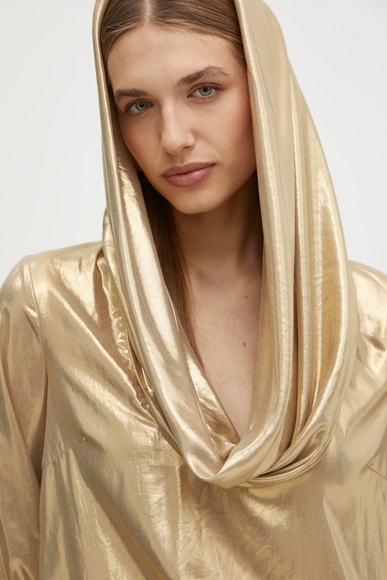 Pinko bluzka regular złoty 104462.A29C