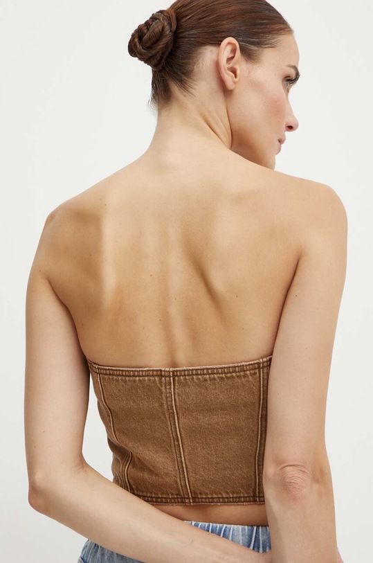 Oblečenie Džínsový top Miss Sixty 6L2XJ1840000 XJ1840 DENIM STRAPLESS 6L2XJ1840000 béžová
