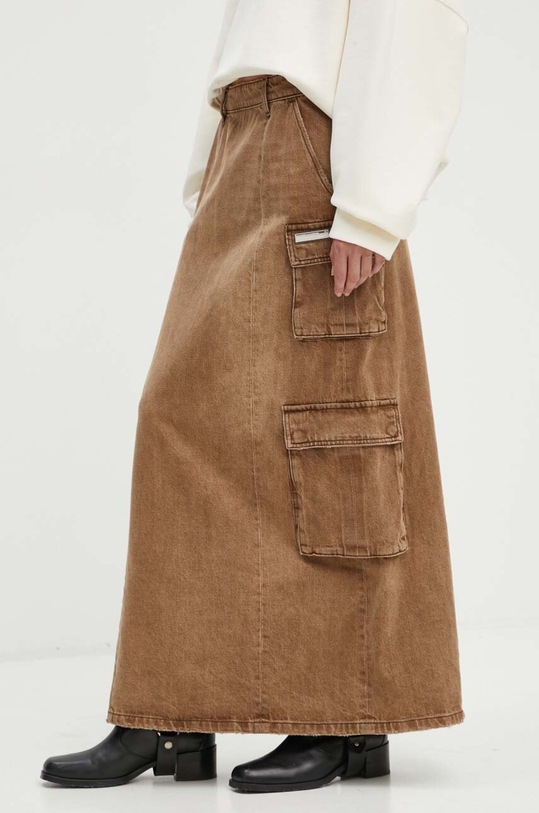 Miss Sixty fustă din denim 6L2KJ1920000 KJ1920 DENIM L/SKIRT uni bej 6L2KJ1920000