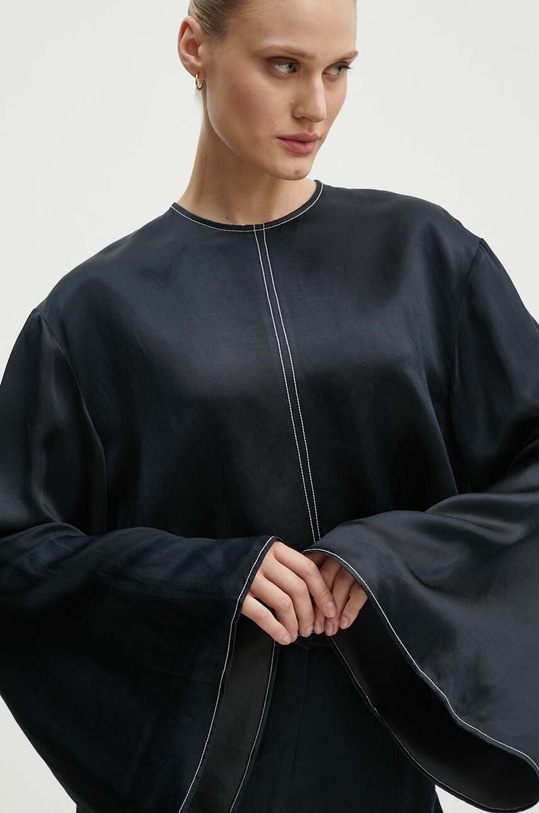 Day Birger et Mikkelsen bluza din amestec de in Becky - High Shine Blend RD bleumarin DAY65243309