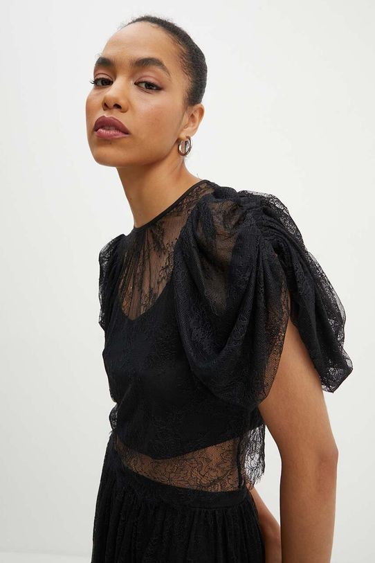 Rotate bluza Lace Puff Sleeve Top