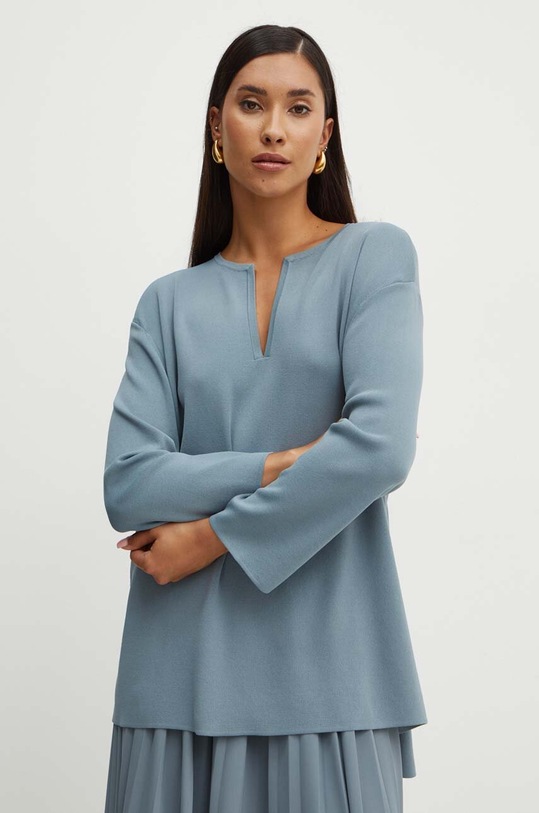 MM maglione scollo a V blu 2426366037600