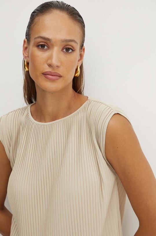 Max Mara Leisure bluzka regular beżowy 2426946037600