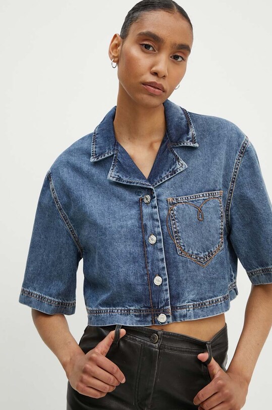Moschino Jeans farmering pamut kék 0202.8224