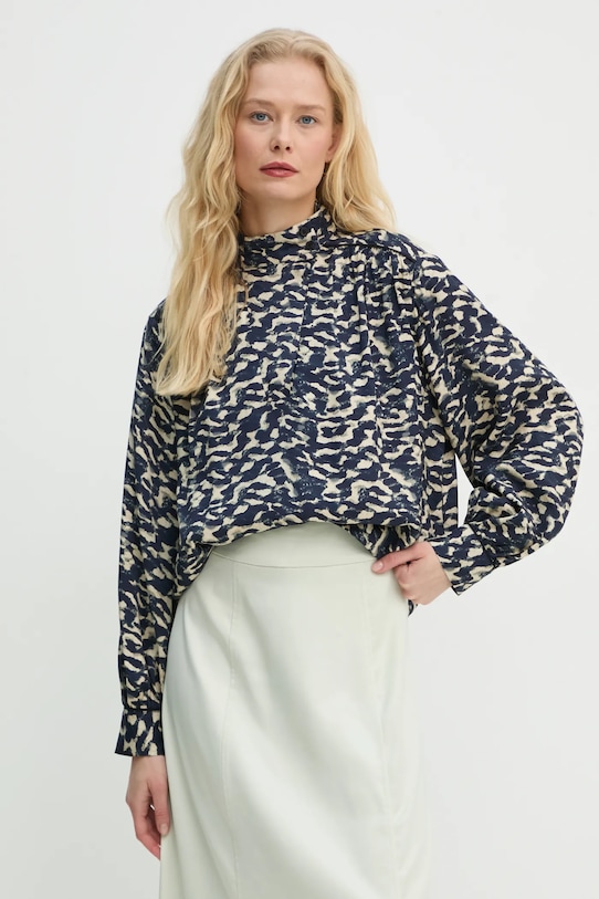 Блузка BA&SH візерунок темно-синій 1H24ALEJ