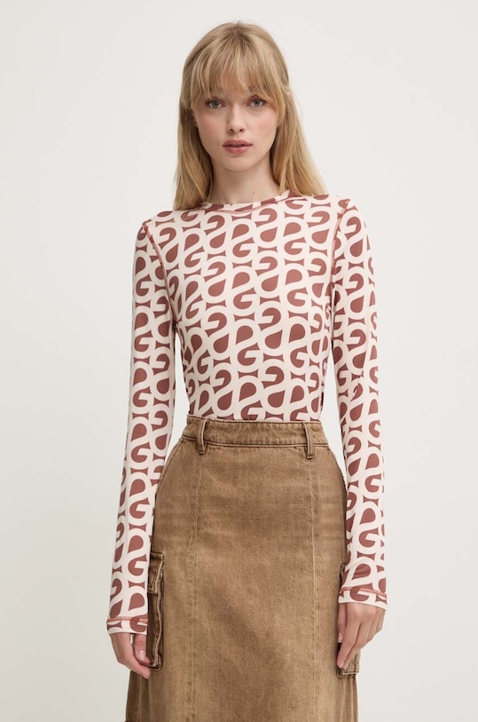 Лонгслив Stine Goya slim коричневый SG5888