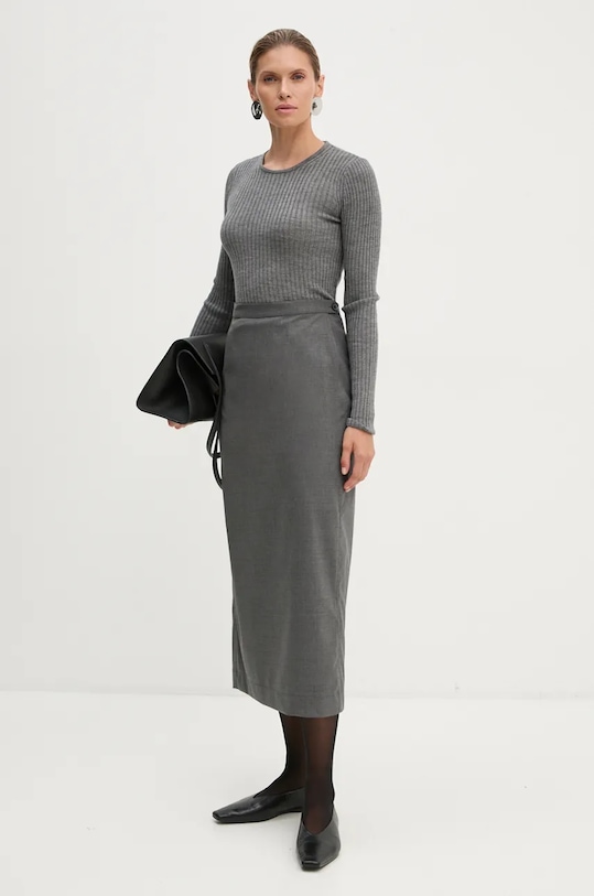 Herskind pulover de lana Camb 5312825 gri AW24