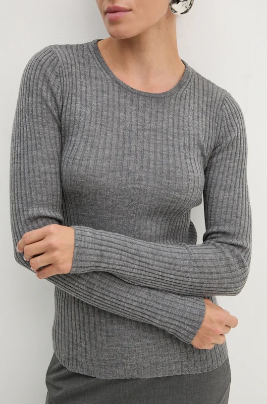 Herskind pulover de lana Camb gri 5312825