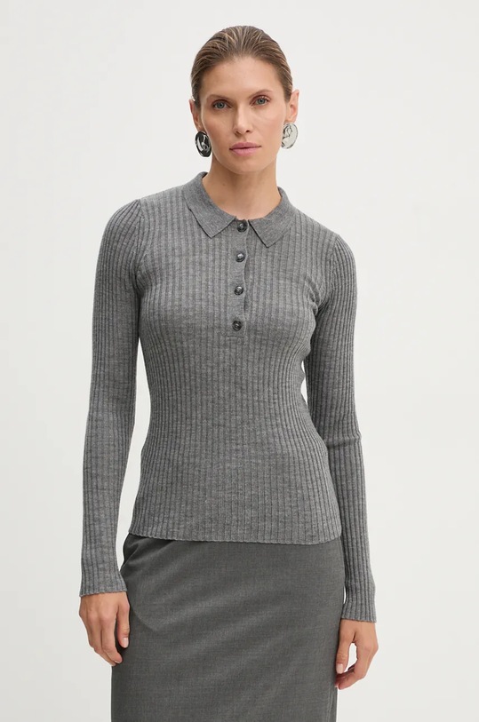 Vlnený sveter Herskind Cadee sivá 5313825