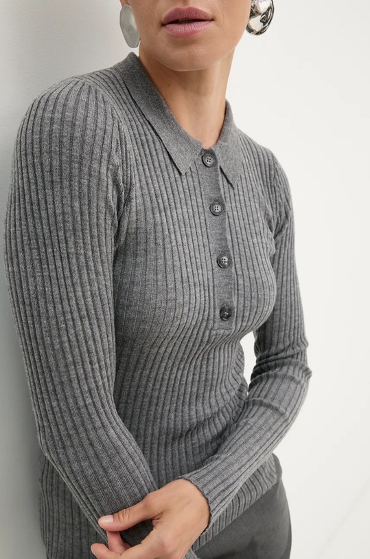 Vlnený sveter Herskind Cadee 5313825 sivá