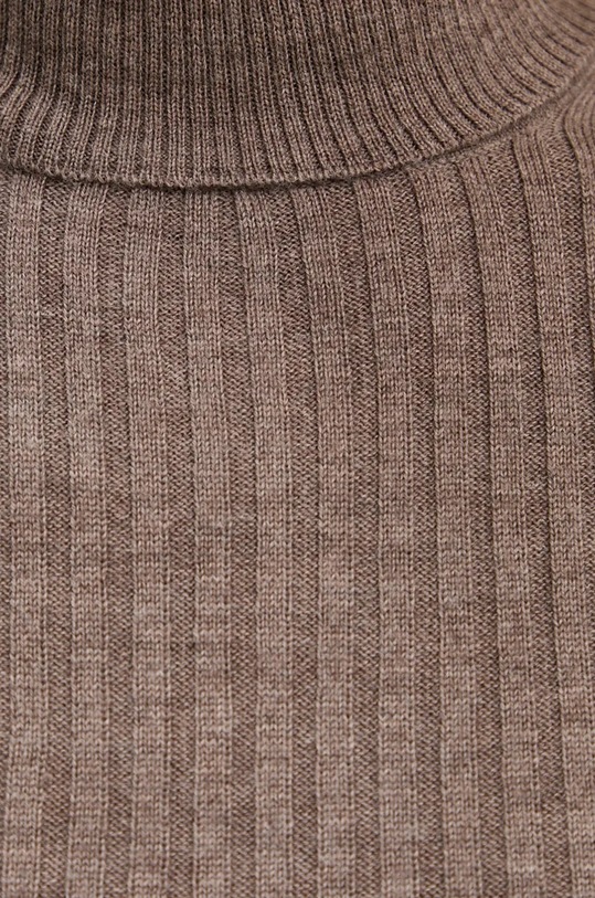 Herskind sweter wełniany Bob 5311825 brązowy