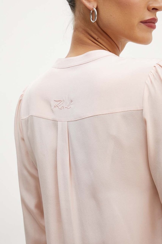 Karl Lagerfeld bluzka jedwabna 245W1608 różowy