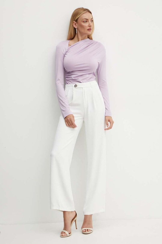 Victoria Beckham bluza 1324JTP005690A violet AW24