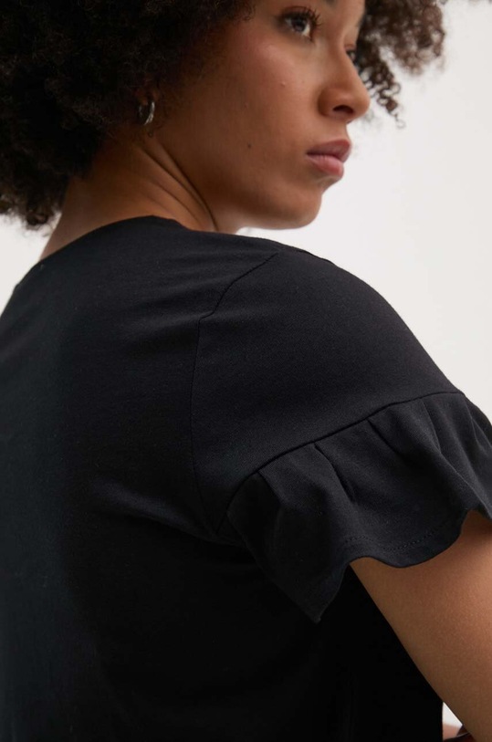 Βαμβακερό μπλουζάκι United Colors of Benetton 3096D107T μαύρο