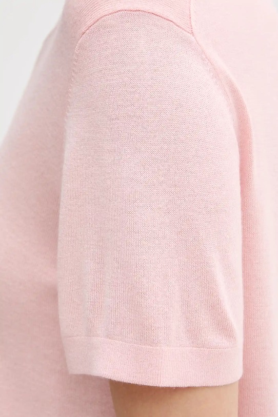 United Colors of Benetton tricou cu mânecă lungă 1ZRED10BK roz