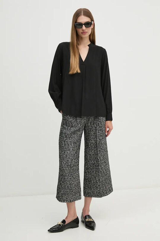 Блузка United Colors of Benetton 59WJDQ097 чёрный AW24